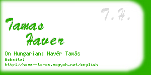 tamas haver business card
