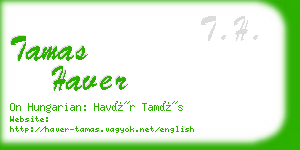 tamas haver business card